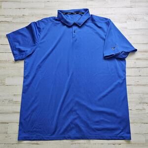 Men's 3XL NIKE Golf Polo Dri-Fit Royal Blue Wicking Performance Comfort